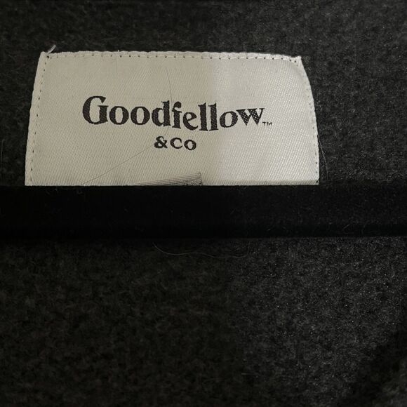 XXL Goodfellow & Co Men Sweatshirt Pullover Jacket Gray 1/4 Snap Kangaroo Pocket - Picture 13 of 13